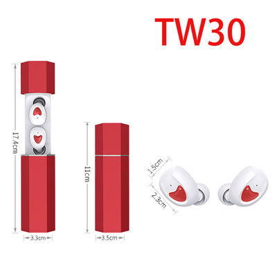 Słuchawki TW30 Bluetooth 5.0 Mini douszne słuchawki douszne Obuuszne HiFi Stereo Audio Dźwięk Zestaw głośnomówiący Redukcja szumów