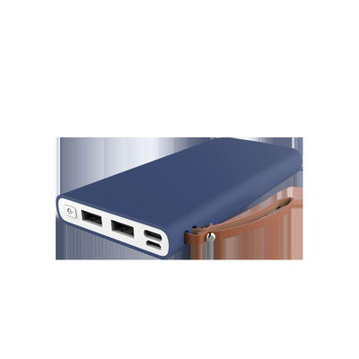 Kolorowa gumowa powłoka Przenośny podwójny powerbank USB 138 mm