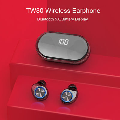 Transmisja wyświetlacza LED 10 m TW80 Wodoodporne bezprzewodowe słuchawki Bluetooth