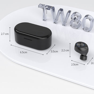 Automatyczne parowanie TW80 IPX5, odporne na pot, bezprzewodowe słuchawki douszne Bluetooth