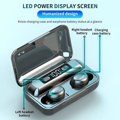 8D Surround F9 True Wireless Headset Wyświetlacz LED Mini niewidoczny przycisk